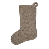 Hand Felted Wool Christmas Stocking - Spiral Grey Arcadia Home