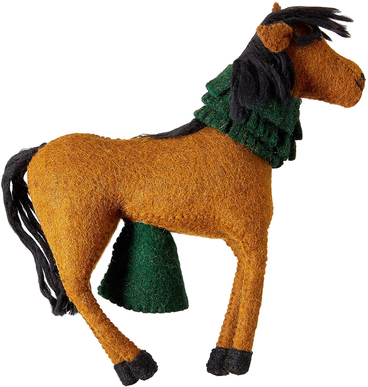 Hand Felted Wool Horse Wreath Christmas Tree Topper Arcadia Home