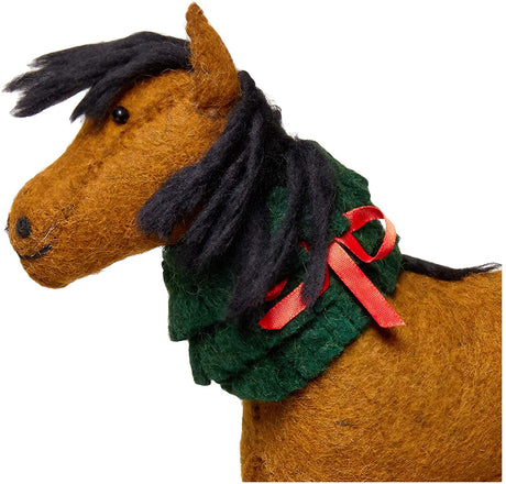 Hand Felted Wool Horse Wreath Christmas Tree Topper