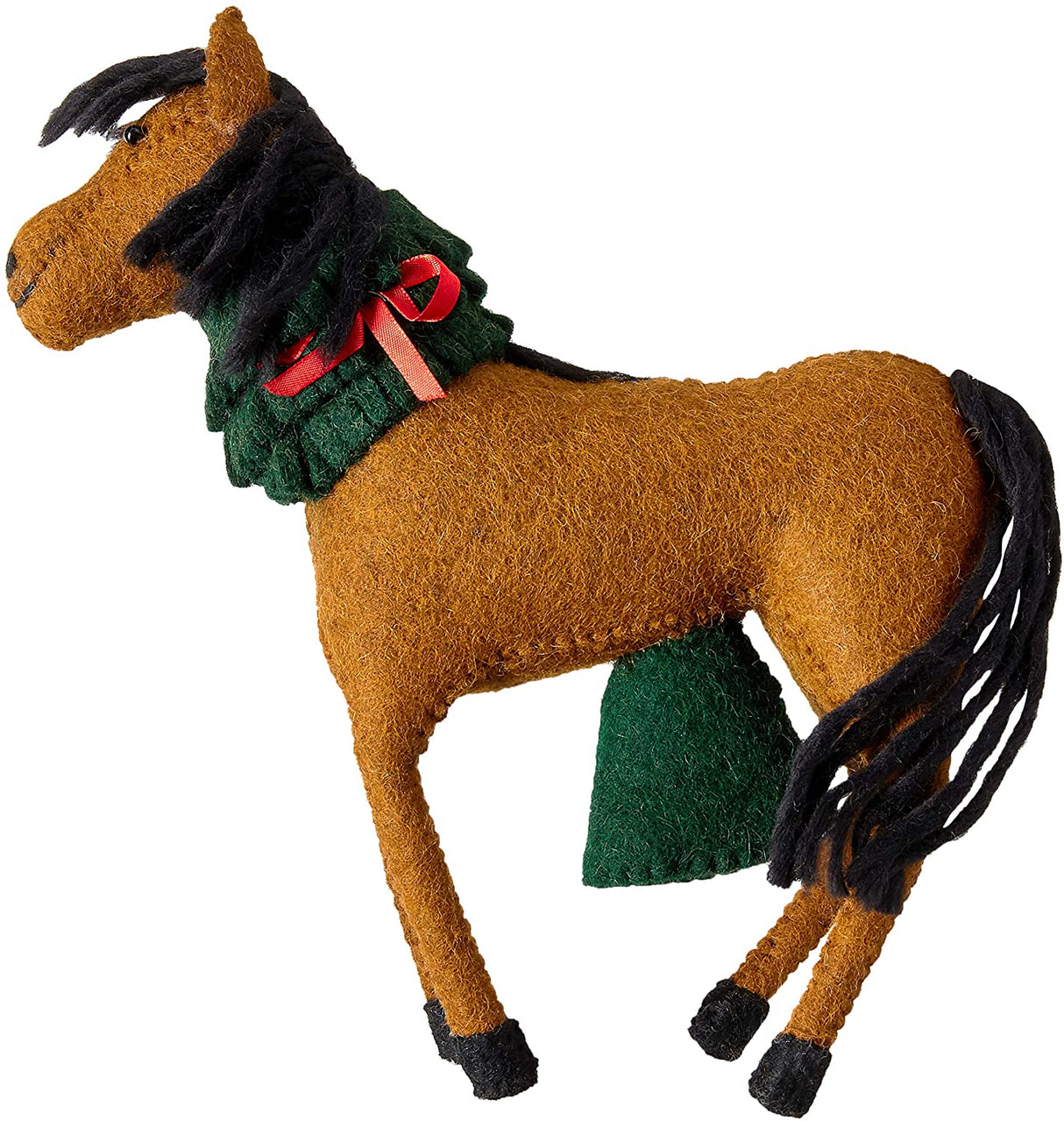 Hand Felted Wool Horse Wreath Christmas Tree Topper Arcadia Home