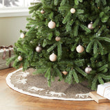 Handmade Horses Gray Felt Christmas Tree Skirt 60" Arcadia Home