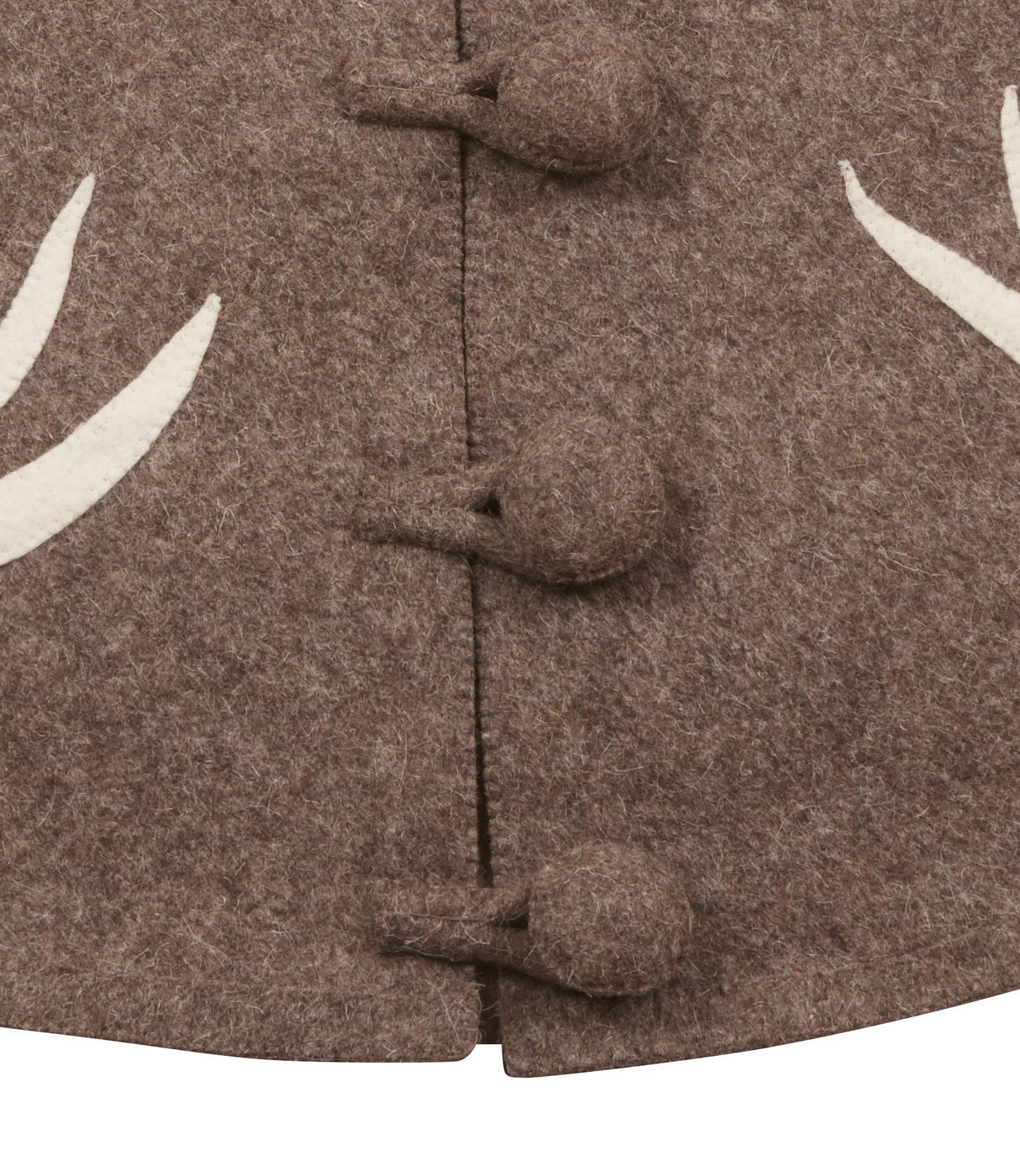 Handmade Felt Antlers Gray Christmas Tree Skirt 60" / 72" Arcadia Home