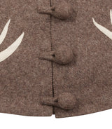 Handmade Felt Antlers Gray Christmas Tree Skirt 60" / 72" Arcadia Home