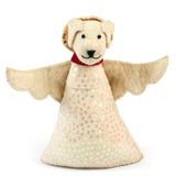 Handmade Felt White Dog Angel Christmas Tree Topper Arcadia Home