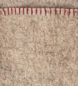 Gray Hand Felted Wool Christmas Table Runner - Reindeer and Sleigh - 16"x44" Arcadia Home