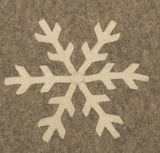 Gray Hand Felted Wool Christmas Table Runner - Snowflakes - 16"x44" Arcadia Home