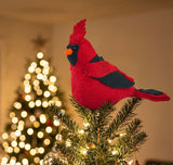 Handmade Hand Felted Wool Christmas Tree Topper - Cardinal