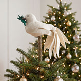 Handmade Hand Felted Wool Christmas Tree Topper - Dove