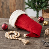 Handmade Hand Felted Wool Christmas Tree Topper - Santa Hat