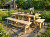 Handmade Rustic Outdoor Picnic Table