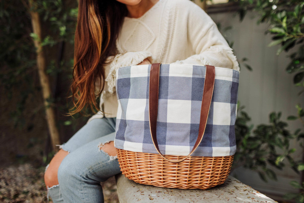 Coronado Canvas and Willow Basket Tote