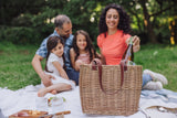 Terrabella Earth Friendly Handwoven Picnic Basket Set for 2