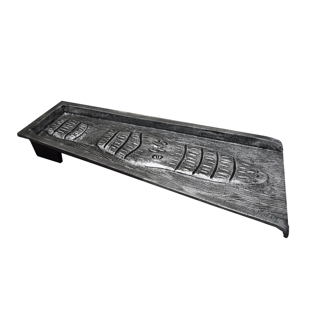 Silver Alligator 24-in Cast Aluminum Downspout Gutter Splash Block