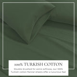 4-Piece Cotton Solid Flannel Sheet - Nordic Collection