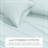 4-Piece Cotton Solid Flannel Sheet - Nordic Collection