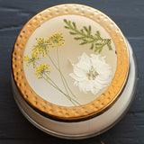Accent Pressed Floral Candle - Honey Tobacco