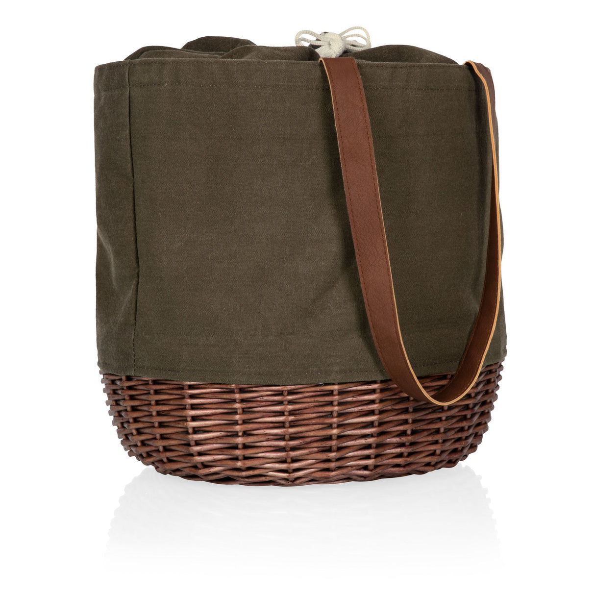 Coronado Canvas and Willow Basket Tote