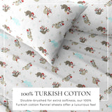 4-Piece Turkish Cotton Christmas Flannel Sheet - Whittaker Collection