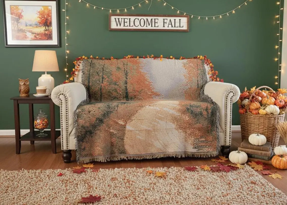 Autumn Authentic Tapestry Throw Blanket