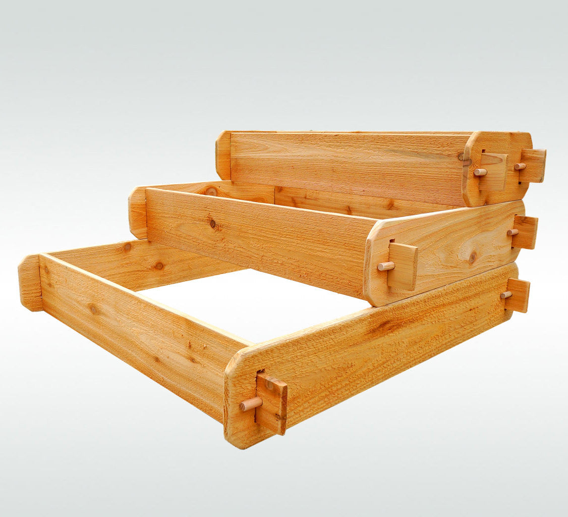 Cedar 3-Tiered Raised Garden Bed