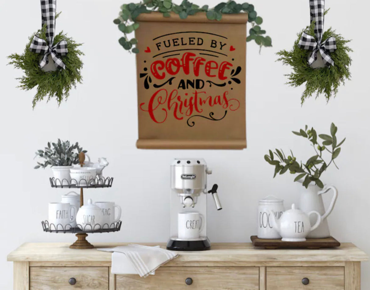 Mini Christmas Cabinet Wreath