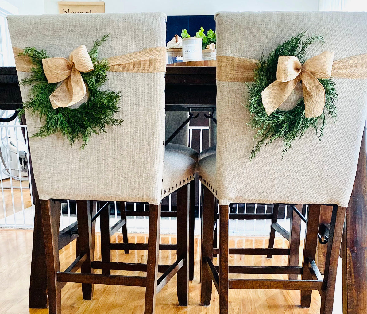 Mini Christmas Cabinet Wreath