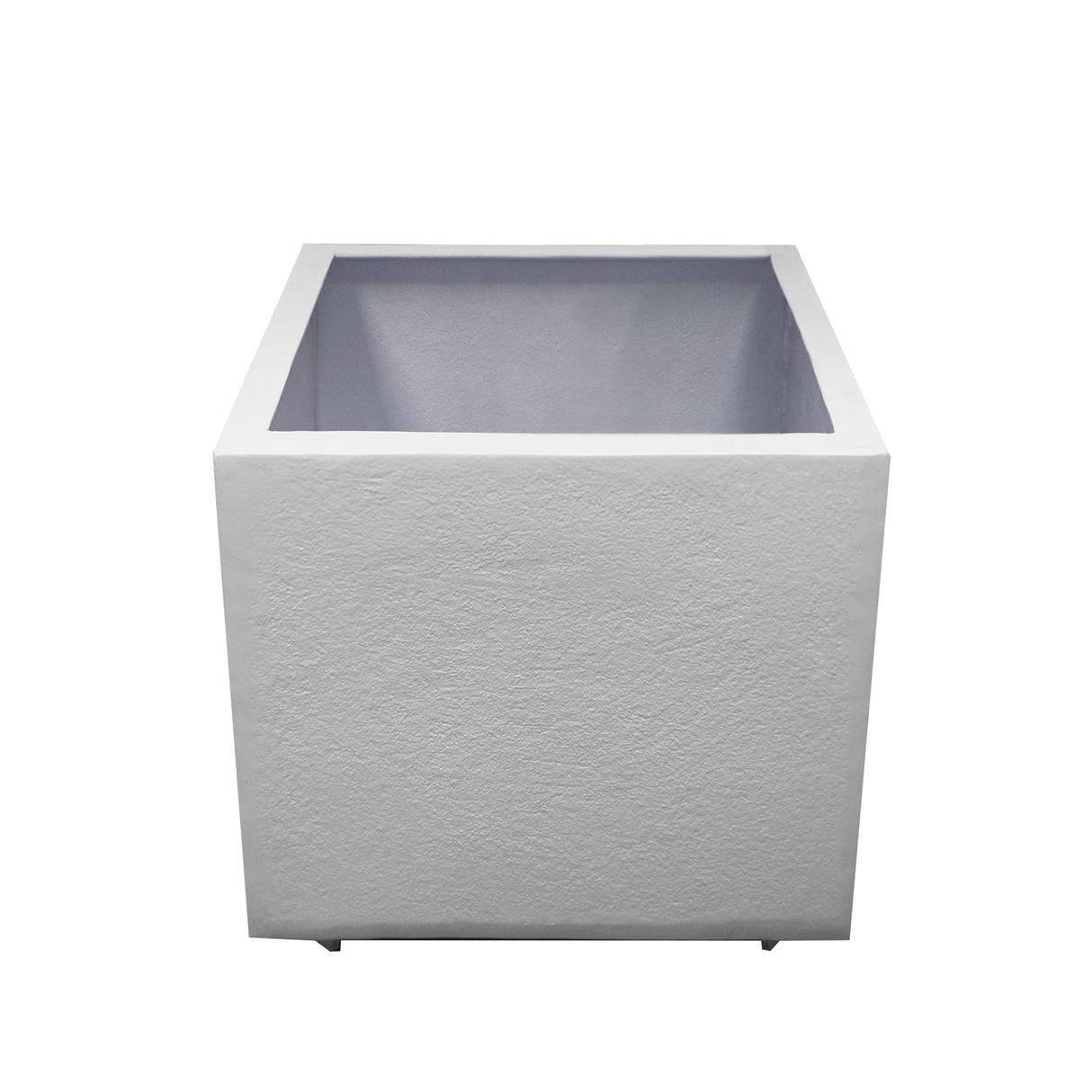 Modern Square Cast Aluminum 35-in Bird Bath and Planter Vase Combo