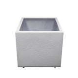 Modern Square Cast Aluminum 35-in Bird Bath and Planter Vase Combo