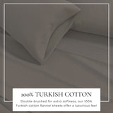 4-Piece Cotton Solid Flannel Sheet - Nordic Collection