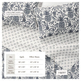 Bernice Coastal Printed Cotton Quilt Set