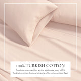 4-Piece Cotton Solid Flannel Sheet - Nordic Collection