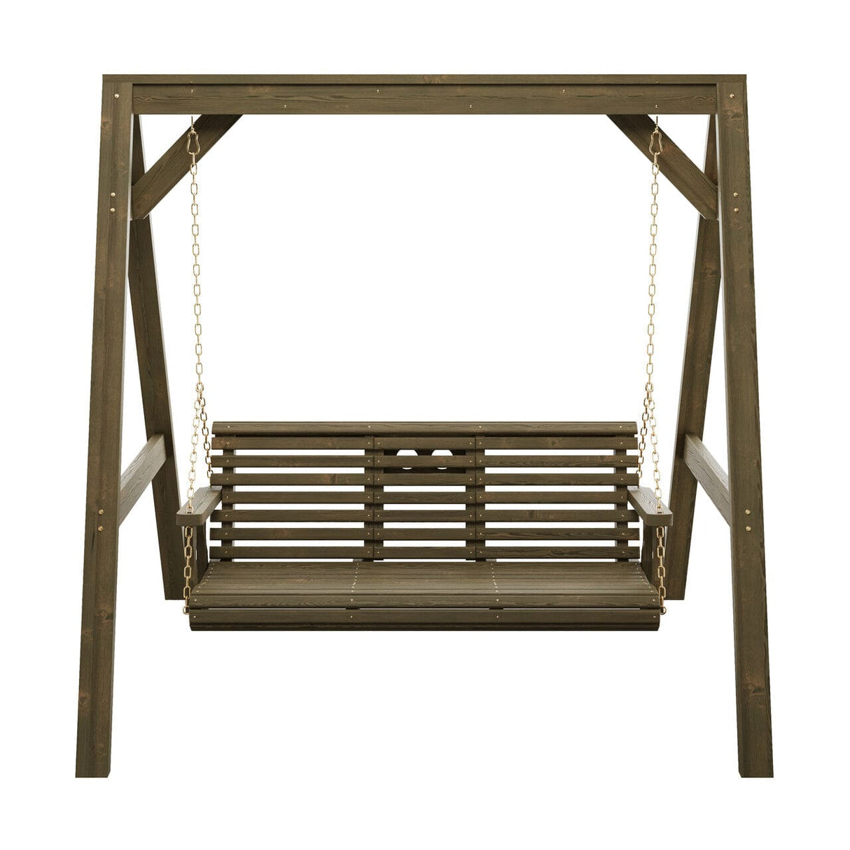 Amish Casual Console Porch Swing with A-Frame Stand