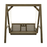 Amish Casual Console Porch Swing with A-Frame Stand