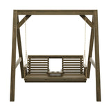 Amish Casual Console Porch Swing with A-Frame Stand