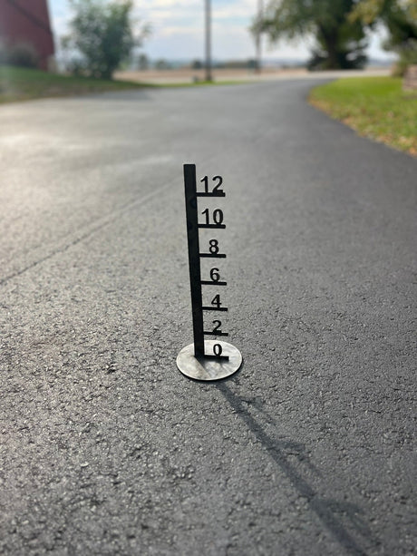Large Metal Free Standing Patio Snow Gauge - Multiple Sizes