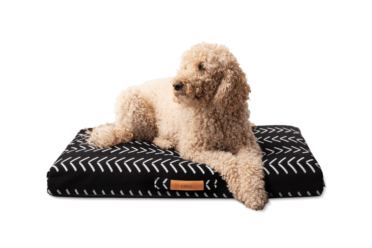 Black Chevron | Boho Dog Bed or Bed Cover