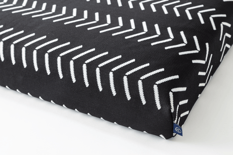 Black Chevron | Boho Dog Bed or Bed Cover