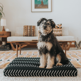 Black Chevron | Boho Dog Bed or Bed Cover