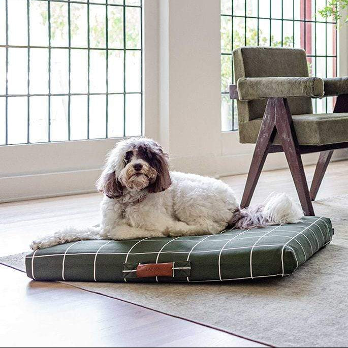 Hunter Green Grid | Dog Bed or Bed Cover