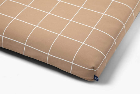 Tan Grid | Dog Bed or Bed Cover