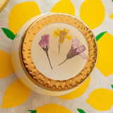 Petite Pressed Floral Candle - Lemon Blossom