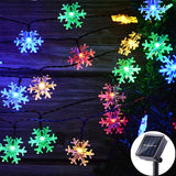 Decorative Snowflake Solar String Lights for Yard and Christmas