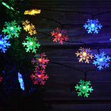 Decorative Snowflake Solar String Lights for Yard and Christmas