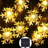 Decorative Snowflake Solar String Lights for Yard and Christmas