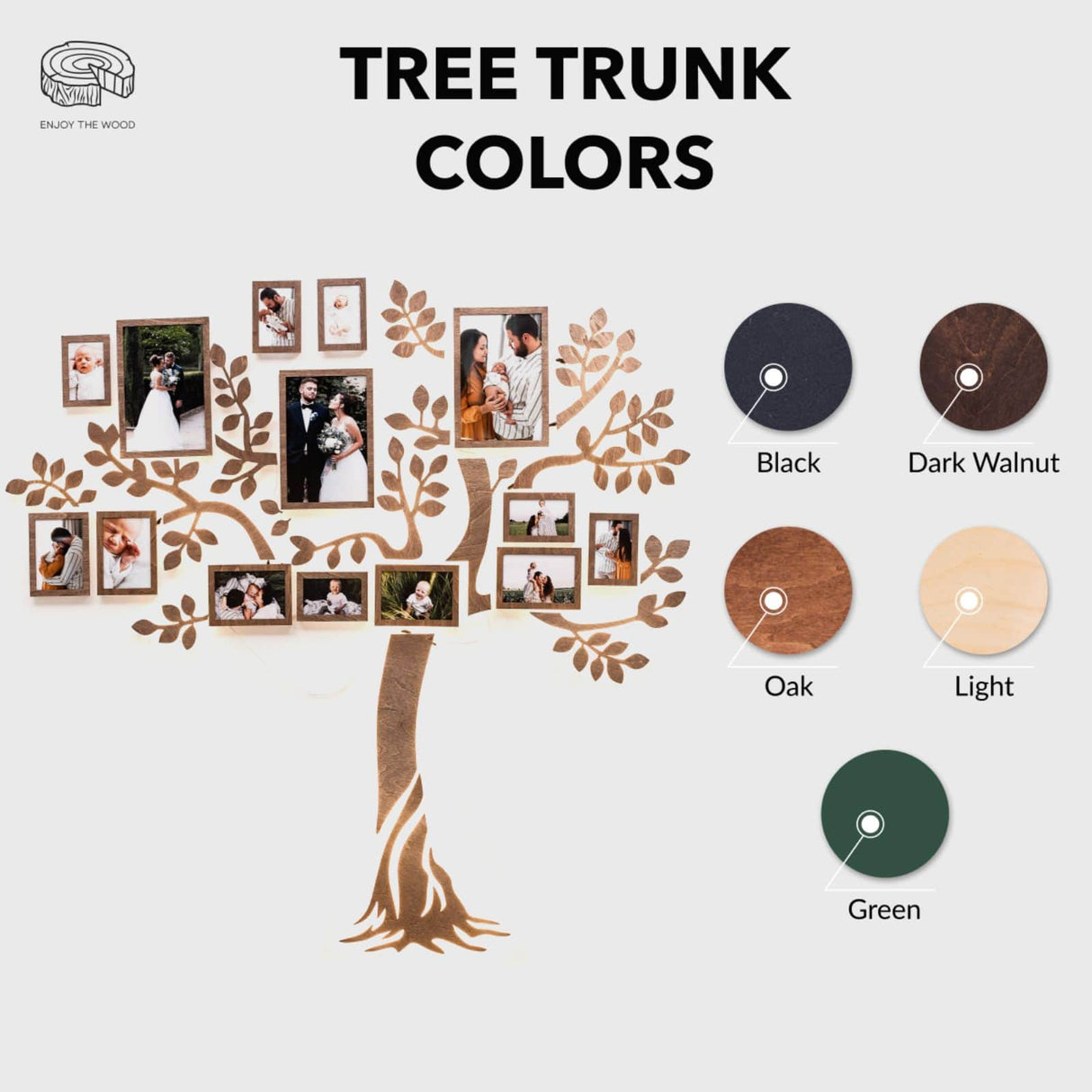 Wooden LED Family Tree - Starlight