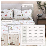 4-Piece Turkish Cotton Christmas Flannel Sheet - Whittaker Collection