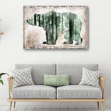 Animals Forest Bear Birch Canvas Wall Art