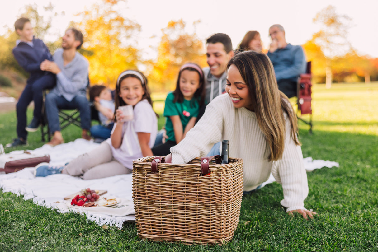 Terrabella Earth Friendly Handwoven Picnic Basket Set for 2