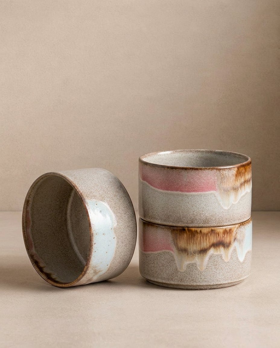 Bowl 5.1" stoneware ceramic — Melting Ice Cream Collection