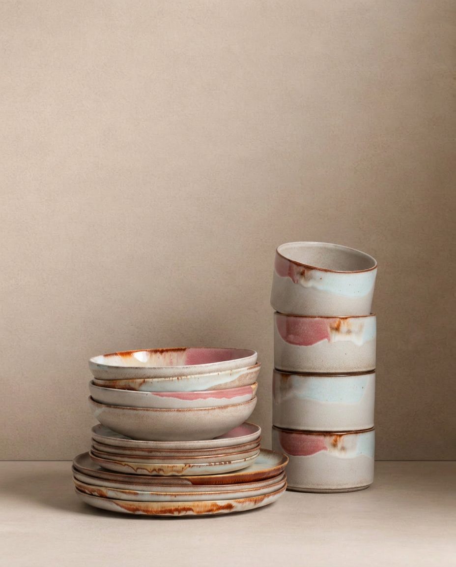 Bowl 5.1" stoneware ceramic — Melting Ice Cream Collection